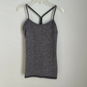 Lululemon Heathered Black Power Y Tank Sleeveless Athletic